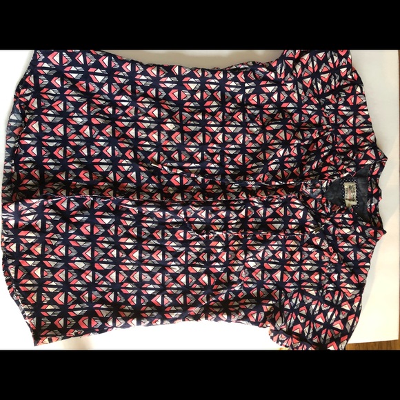 Pink and blue Button down blouse - Picture 6 of 6